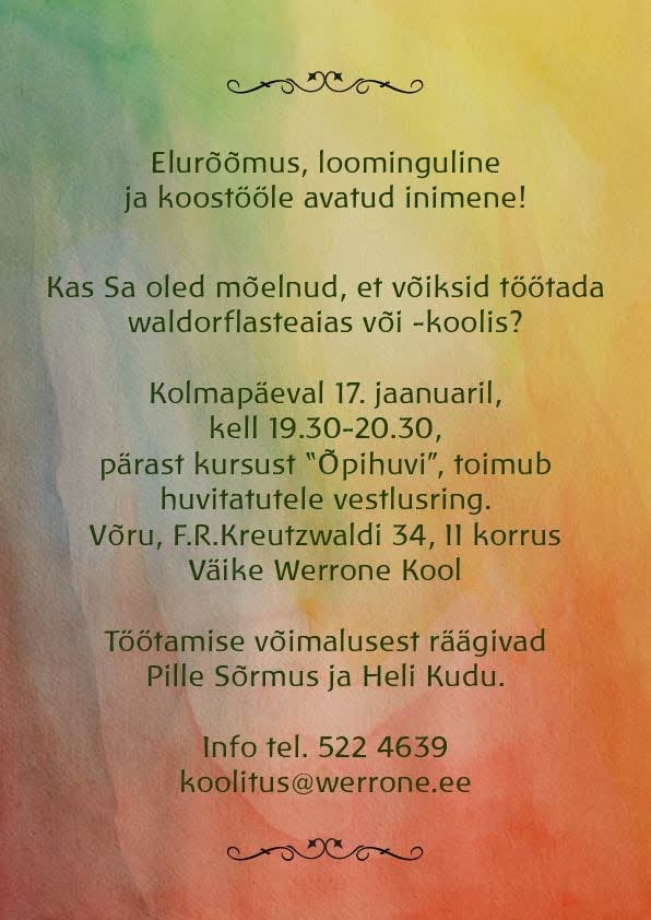 werrone tööpakkumine